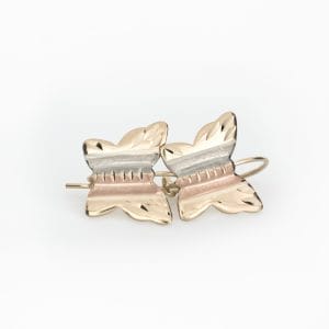 Aretes Mariposa de 3 Oros
