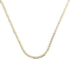 Cadena Barbada - Oro 10k de 3mm de grosor, Calibre 60