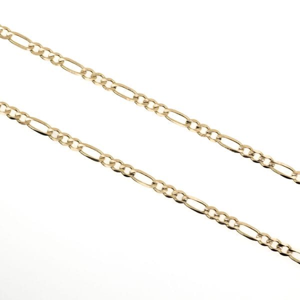 Cadena Figaro 3x1 en Oro 10k de 2.5 mm de grosor, calibre 80 - Image 2