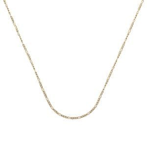 Cadena Figaro 3x1 en Oro 10k de 1mm de grosor, calibre 30