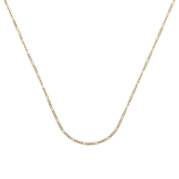 Cadena Figaro 3x1 en Oro 10k de 1mm de grosor, calibre 30