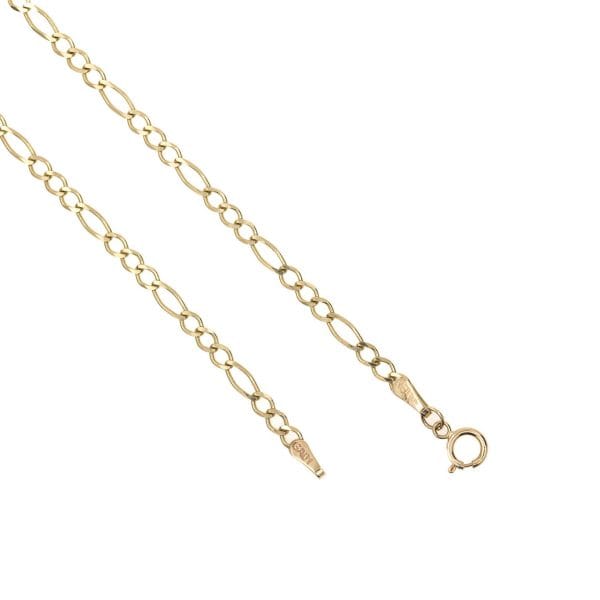 Cadena Figaro 3x1 Rombo en Oro 10k de 3mm de grosor, calibre 60 - Image 2