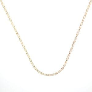 Cadena de Oro 10k Valentina de 2mm de grosor, Calibre 30