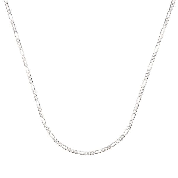 Cadena Fígaro Plana 3x1 Plata .925, Calibre 50, 2.5 mm de grosor