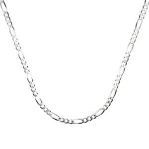 Cadena Fígaro Plana 3x1 - Plata .925, Calibre 80, 5 mm de grosor