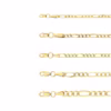 cadena fígaro plana pave oro 10k Clic oro