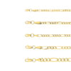 cadena fígaro plana pave oro 10k Clic oro