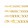 cadena fígaro plana pave oro 10k Clic oro