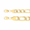cadena fígaro plana pave oro 10k Clic oro caden