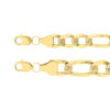 cadena fígaro plana pave oro 10k Clic oro caden