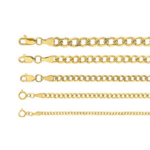 cadena barbada pave oro 10k Clic oro chicas