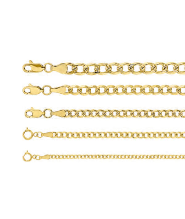 cadena barbada pave oro 10k Clic oro chicas