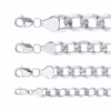 Cadena barbada pave plata 925