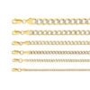 cadena barbada rodio oro 10k Clic oro