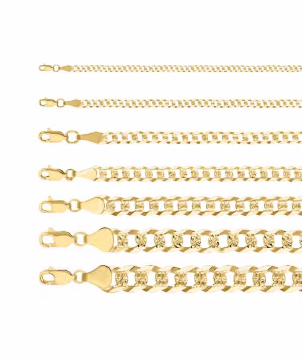 cadena cubana pave oro 10k Clic oro