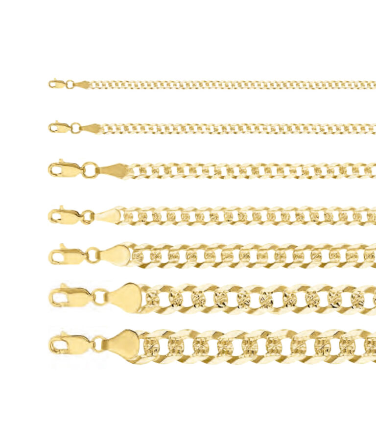cadena cubana pave oro 10k Clic oro