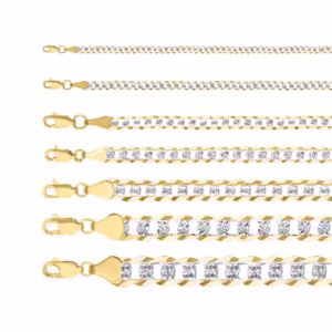 cadena cubana rodio oro 10k Clic oro