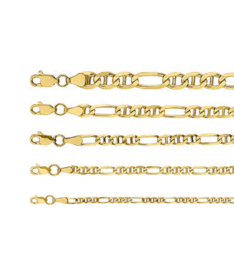 cadena fígaro gucci oro 10k Clic oro