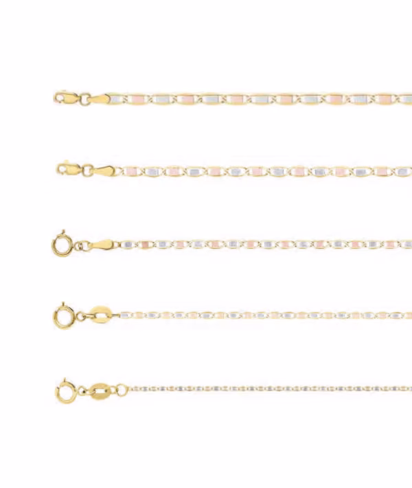 cadena gucci espejo 3 oros 10k Clic oro