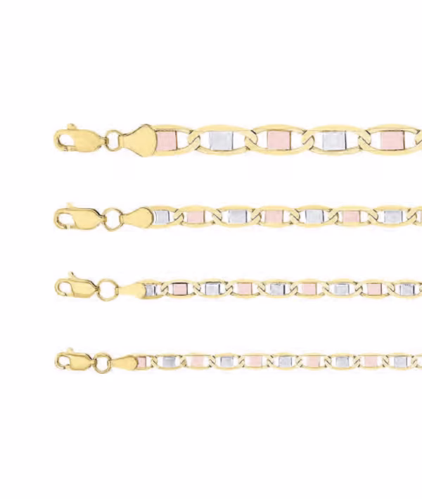 cadena gucci espejo 3 oros 10k Clic oro