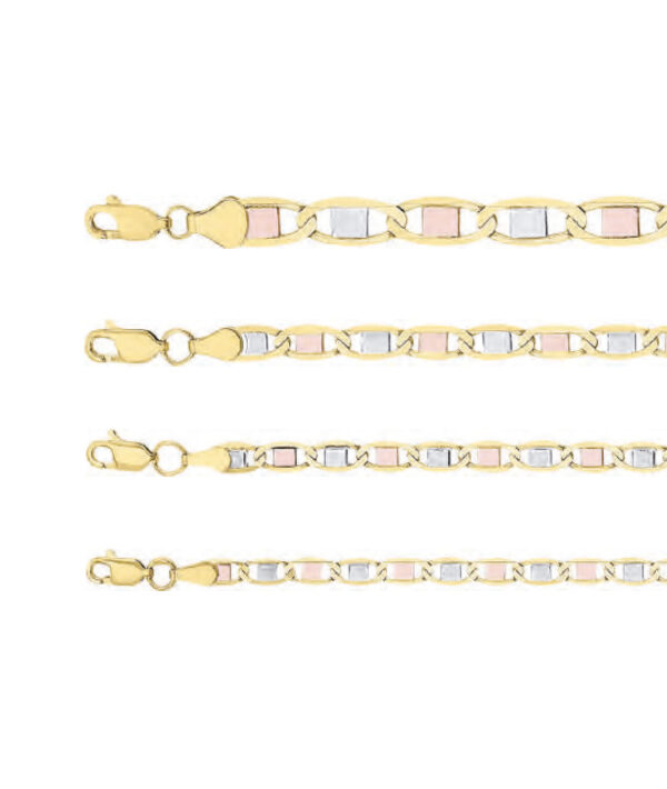 cadena gucci espejo 3 oros 10k Clic oro