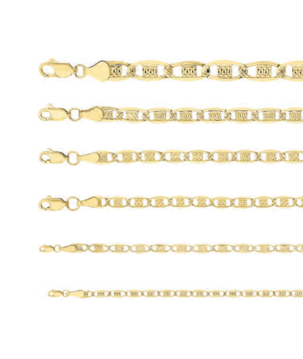cadena gucci plana pave oro 10k Clic oro