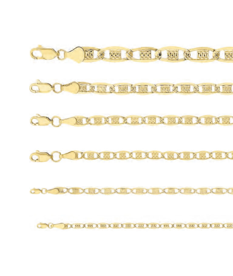 cadena gucci plana pave oro 10k Clic oro