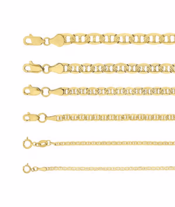 cadena marinera pave oro 10k Clic oro