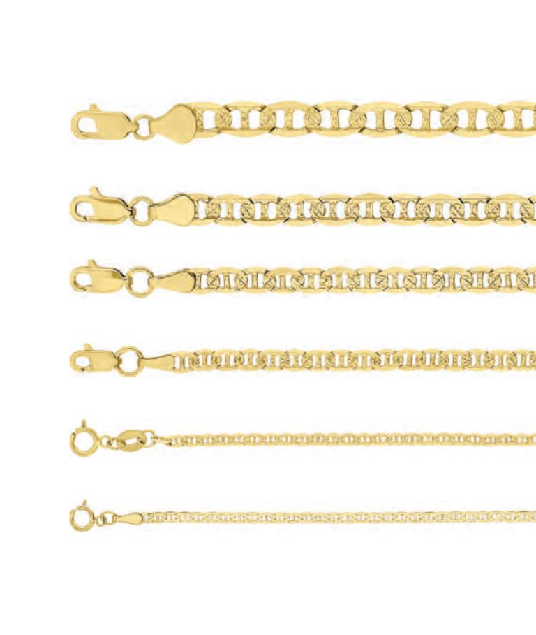 cadena marinera pave oro 10k Clic oro