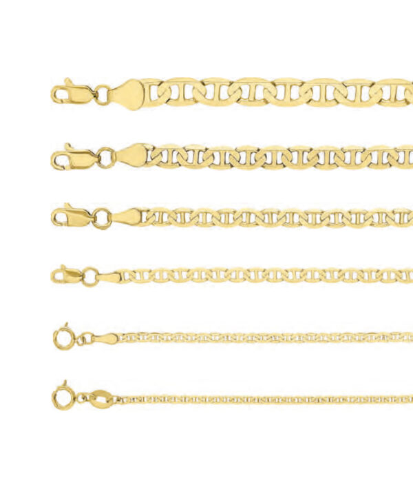 cadena marinera plana oro 10k Clic oro