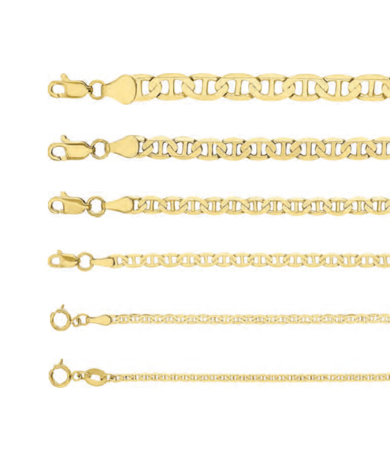 cadena marinera plana oro 10k Clic oro