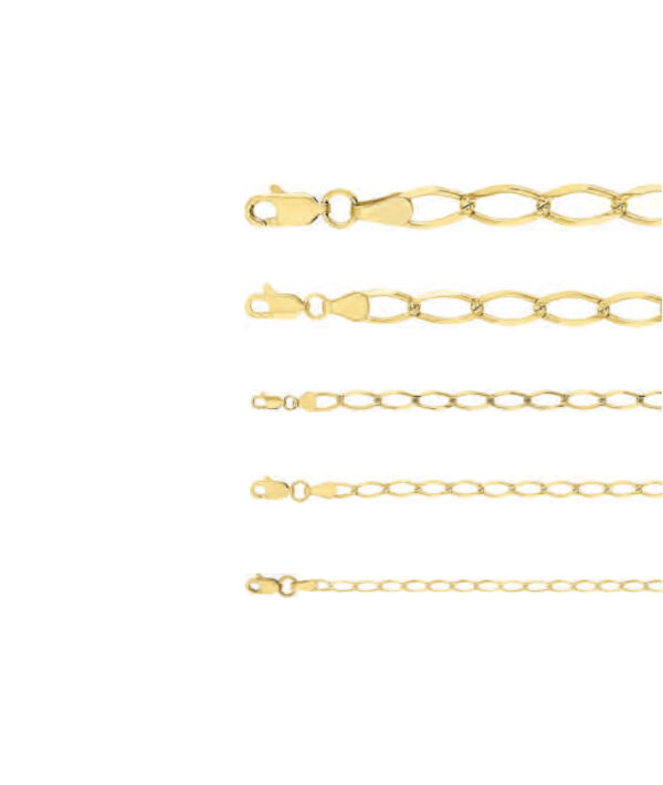 cadena rada rombo pave oro 10k Clic oro