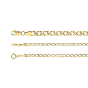 cadena torsal doble rombo amarilla oro 10k Clic oro