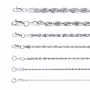 Cadena torsal plana plata 925
