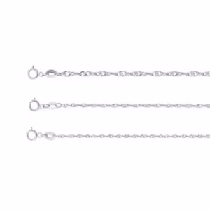 Cadena torsal singapur plana plata 925