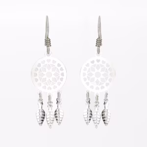 arete atrapasueños plata 925 clic oro 1