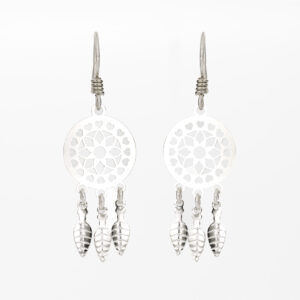 arete atrapasueños plata 925 clic oro 1