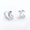 aretes cereza plata 925 clic oro