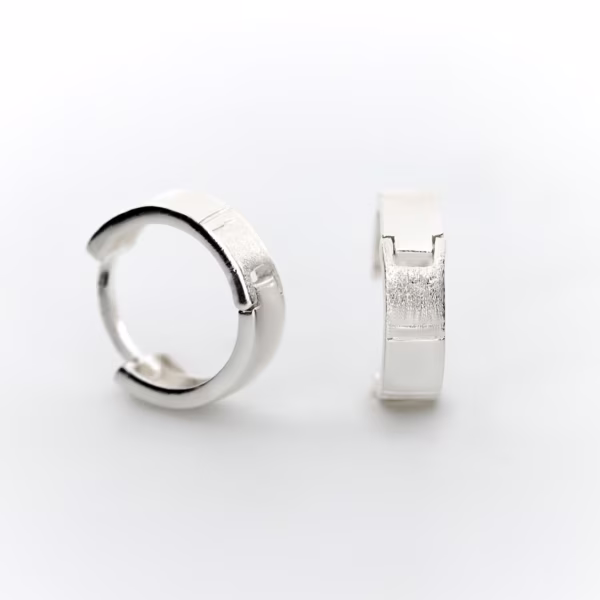 arete greca chico plata 925 clic oro