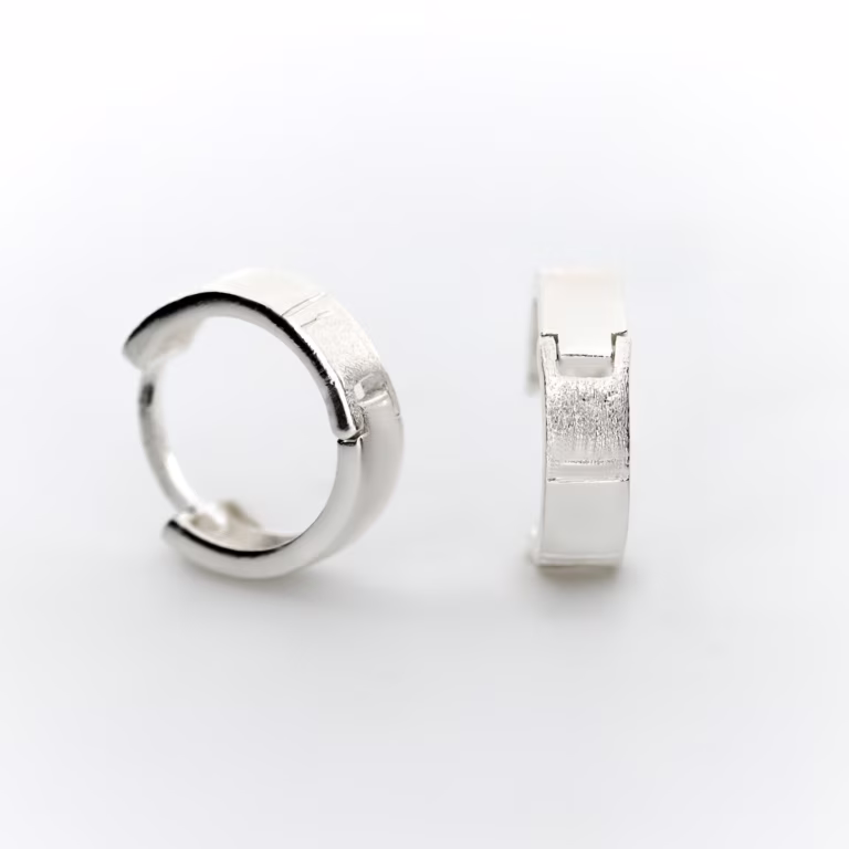 arete greca chico plata 925 clic oro