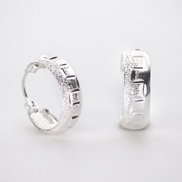 arete greca plata 925 clic oro