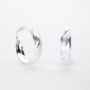 arete linea diagonal plata 925 clic oro