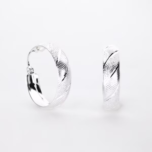 arete linea diagonal plata 925 clic oro