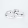 arete linea diagonal plata 925 clic oro acostados