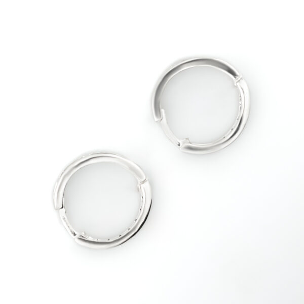 aretes línea diamantada plata 925 clic oro superior