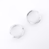 Arete línea diamantada doble plata 925 superior