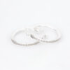 aretes línea diamantada plata 925 clic oro grandes
