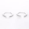 aretes línea diamantada plata 925 clic oro broche