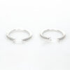 aretes línea diamantada plata 925 clic oro broche