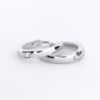 arete corte u plata 925 clic oro acostados